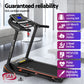 Everfit electric treadmill for home gym, hydraulic 420mm exercise machine with digital display and sturdy design.