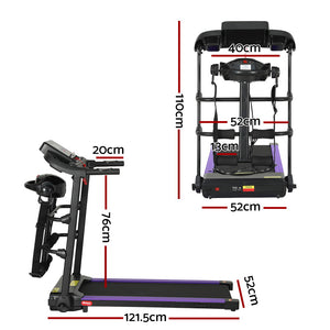 Everfit electric treadmill with massage feature, 400mm belt, suitable for home gym, by Online Fitness Depot.