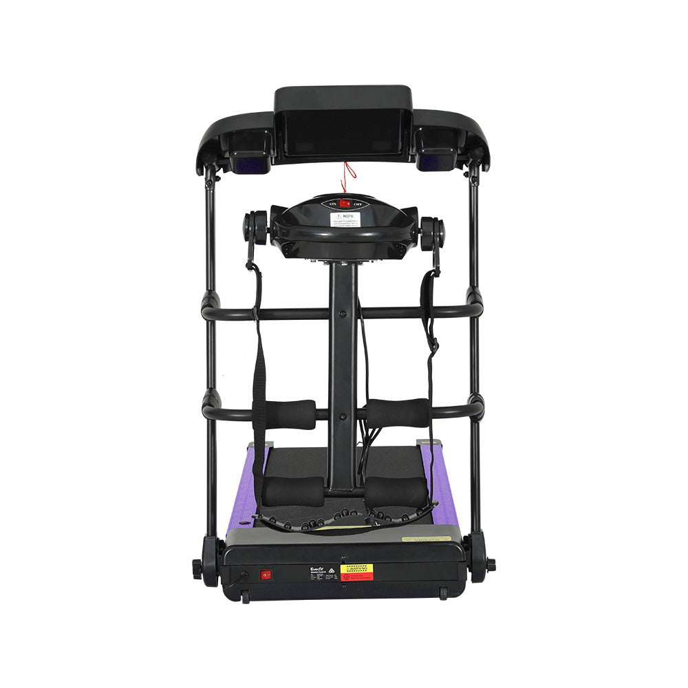 Everfit electric treadmill with built-in massager, 400mm running surface for home gym and fitness exercise routines.