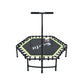 Everfit 48inch Hexagon Fitness Trampoline Rebounder Adjustable Handrail Green