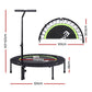 Everfit 40-inch foldable trampoline rebounder with handrail for home gym, ideal for fitness and jumping exercises.