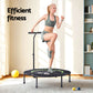 Everfit 40-inch foldable fitness trampoline with handrail for home gym use, suitable for jumping and rebound exercises.