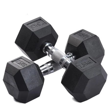 Curve Fitness Hex Dumbbells 60kg set with two 30kg weights, designed for strength training and gym workouts.