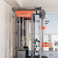 SmartFit M1 Ultra multi-functional gym machine for leg press and chest fly, featuring weightlifting rack and 130kg pin-loaded weight system.