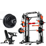 SmartFit M1 Max multi-functional training Smith machine with power rack, ideal for home gym weightlifting and strength exercises.