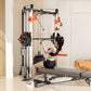 SmartFit C1 Max Multi Functional Cable Crossover Station 130kgs Pin Loaded  Machine + Multi Func Bench+7Ft Olympic Barbell + 100kgs Weights