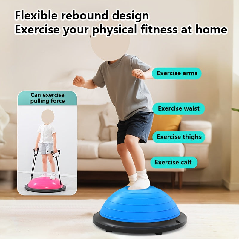 Blue Hemisphere Trainer inflatable balance trainer for core exercises, yoga, and rehab from Online Fitness Depot.