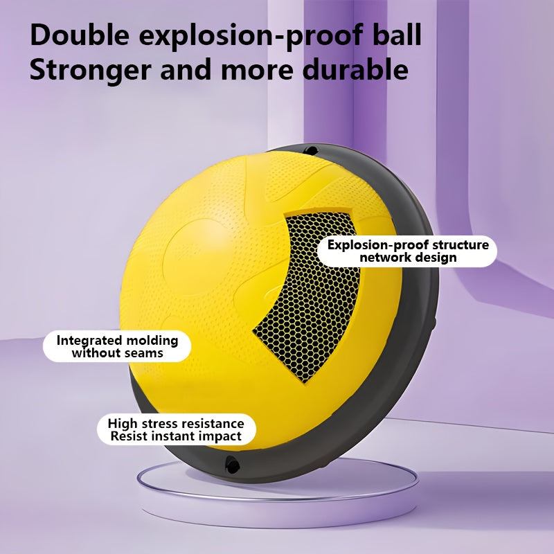 Grey Hemisphere Trainer by Online Fitness Depot, portable inflatable balance trainer for core, yoga, rehab, and Pilates exercises.