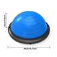 Grey Hemisphere Trainer by Online Fitness Depot, portable inflatable balance trainer for core, yoga, rehabilitation, and Pilates exercises.