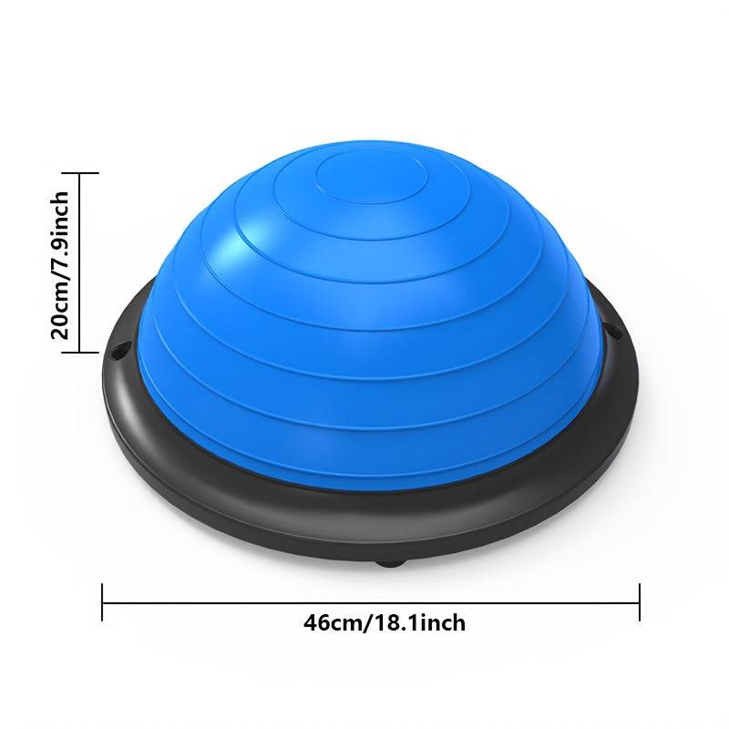 Grey Hemisphere Trainer by Online Fitness Depot, portable inflatable balance trainer for core, yoga, rehabilitation, and Pilates exercises.
