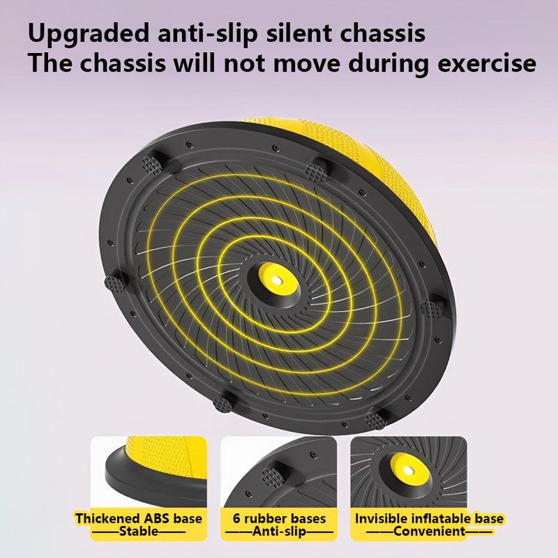 Grey Hemisphere Trainer by Online Fitness Depot, portable inflatable balance trainer for core, yoga, rehab, and Pilates exercises.