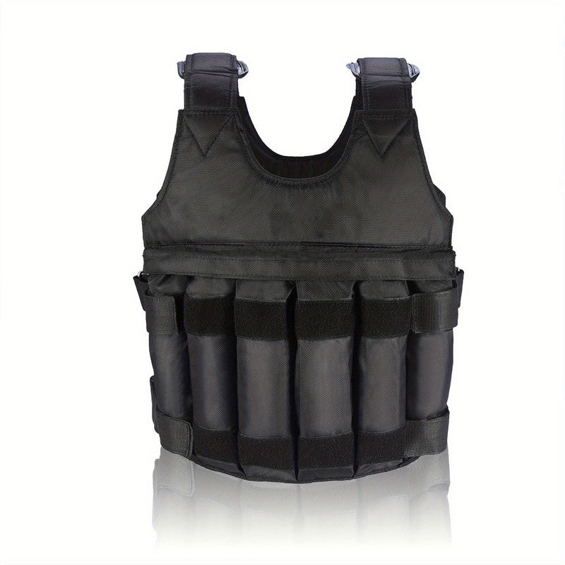 Adjustable 50Kg weighted vest from Online Fitness Depot, designed for fitness training and gym exercises.