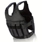 Adjustable 50kg weighted vest for fitness training, black with shoulder straps, from Online Fitness Depot, used for gym and strength workouts.