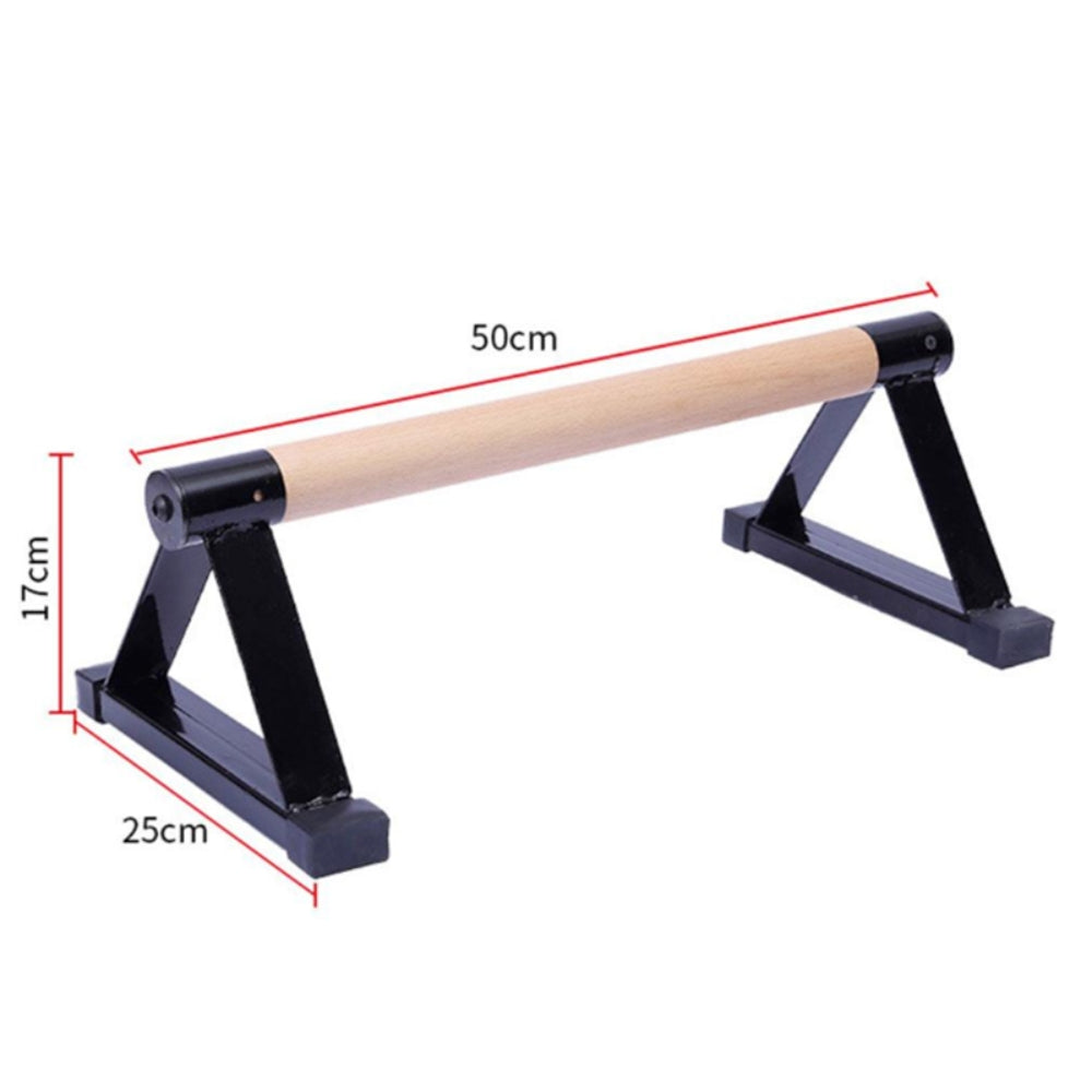 Pair of online fitness depot parallel bars for push-ups and exercises, with double rod stand for gym and fitness training.