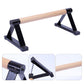 Pair of black parallettes for push-ups and gym exercises, made of durable double rod stands for fitness and strength training.