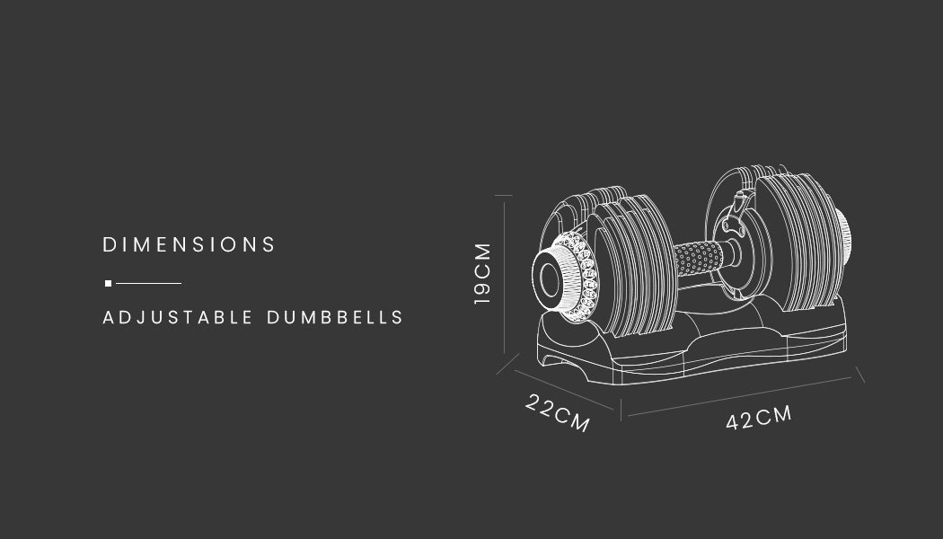 Online Fitness Depot ATIVAFIT 32.5kg adjustable dumbbell for home gym fitness training, featuring a black handle and weight plates.