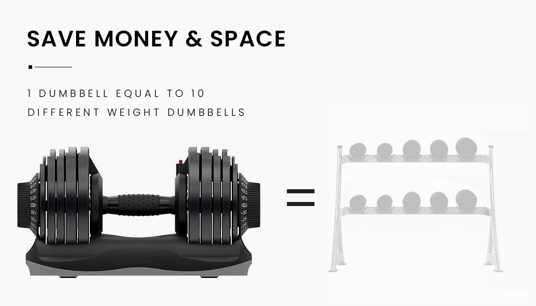 Adjustable 32.5kg ATIVAFIT dumbbell for home gym fitness training, featuring weight plates and ergonomic grip.