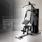 Proflex Multi-Station Home Gym Set with 98lbs weight plates, featuring multiple exercise stations and fitness equipment.