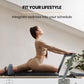 Aluminium Pilates Reformer Machine with stretch bed, jump board, and box accessories for yoga and fitness exercises.
