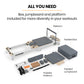 Aluminium Pilates Reformer Machine with stretch bed, box, and jump board accessories from Online Fitness Depot.