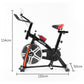 Black Powertrain Home Gym Flywheel Spin Bike by Online Fitness Depot, showing the exercise bike with adjustable seat and handlebar.
