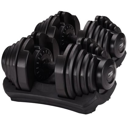 Online Fitness Depot Powertrain 2x40kg adjustable dumbbells for home gym, versatile free weights for strength training.