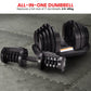Powertrain 2 x 40kg adjustable dumbbells from Online Fitness Depot, ideal for home gym strength training and free weights.