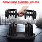 Online Fitness Depot Powertrain 2 x 40kg adjustable dumbbells for home gym, featuring durable weight plates and ergonomic handles.