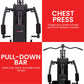 Powertrain Jx-89 multi-station home gym with 68kg weight stack, featuring cable machine and exercise stations for full-body workouts