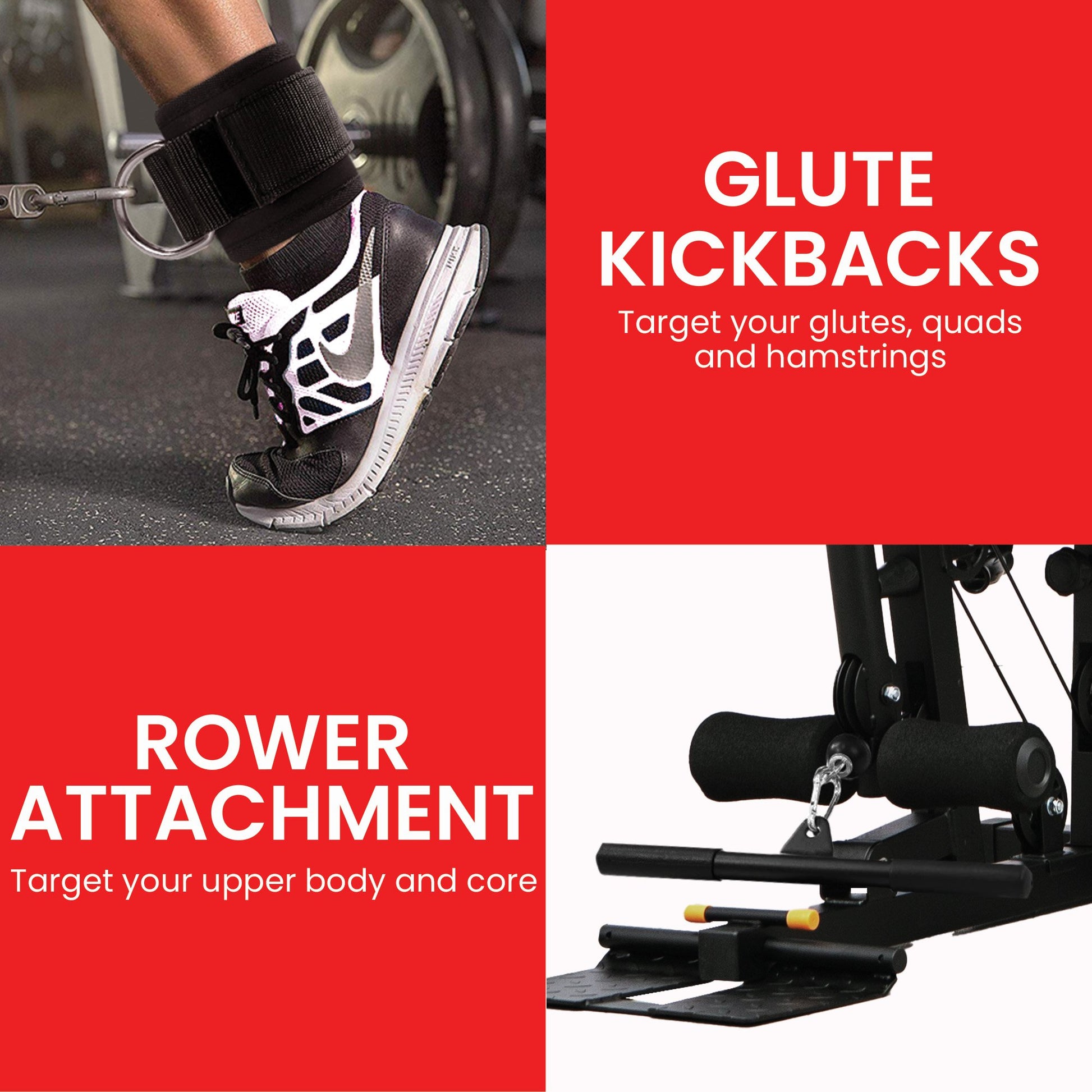 Powertrain Jx-89 multi-station home gym with 68kg weight cable machine and various exercise stations for full-body workouts.
