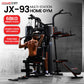 Powertrain multi-station home gym with 150lbs weights and punching bag for boxing and fitness workouts.