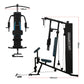 Powertrain JX-300 multi-station home gym with 44kg weight stack, curl pad, leg extension, and pull-down bar for full-body workouts