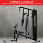 Powertrain JX-300 multi-station home gym with 44kg weight stack, curl pad, leg extension, and pull-down bar for full-body workouts