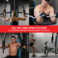 Powertrain JX-300 multi-station home gym with 44kg weight stack, curl pad, leg extension, and pull-down bar for full-body workouts.