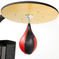 Powertrain Home Gym Multi Station with boxing punching bag and speed ball for strength training and boxing workouts.