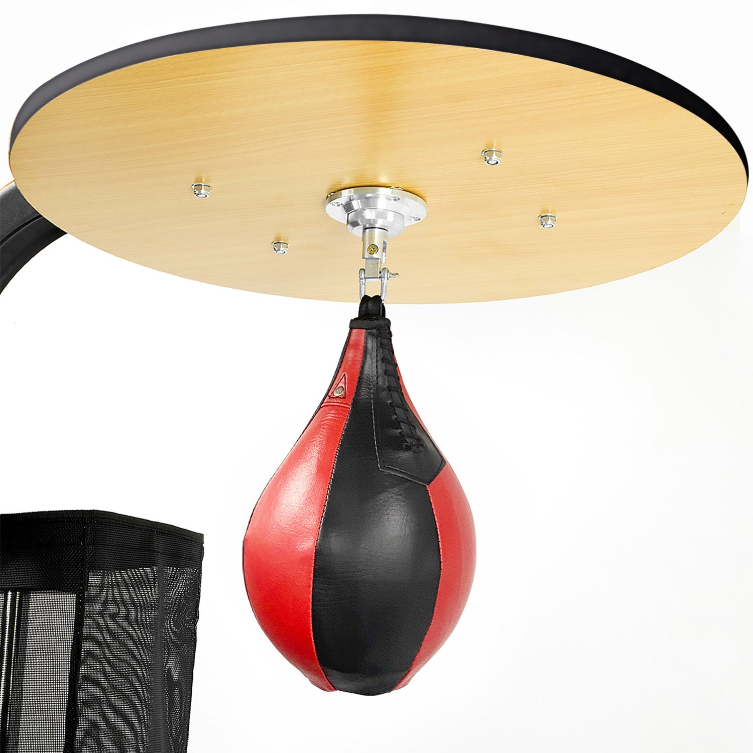 Powertrain Home Gym Multi Station with boxing punching bag and speed ball for strength training and boxing workouts.