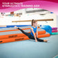 Orange Powertrain Airtrack inflatable gymnastics tumbling mat, 3m x 1m with 20cm thickness for gymnastics training and exercise.