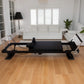 Powertrain Aria Steel Foldable Pilates Board Reformer with platform extender, ab trainer, sitting box, jumpboard, and footbar for full-body fitness.