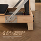 Wooden Selina Pilates Reformer by Online Fitness Depot with jumpboard and sitting box, black oak finish, versatile home gym equipment.