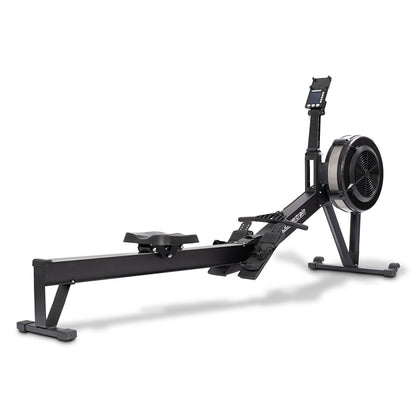 Online Fitness Depot Powertrain Air Rowing Machine for home gym cardio workout, featuring adjustable resistance and digital display.