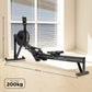 Online Fitness Depot Powertrain Air Rowing Machine for home gym cardio, featuring adjustable resistance and ergonomic seat.