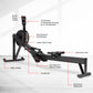 Online Fitness Depot Powertrain Air Rowing Machine for home gym cardio, featuring adjustable resistance and ergonomic seat.