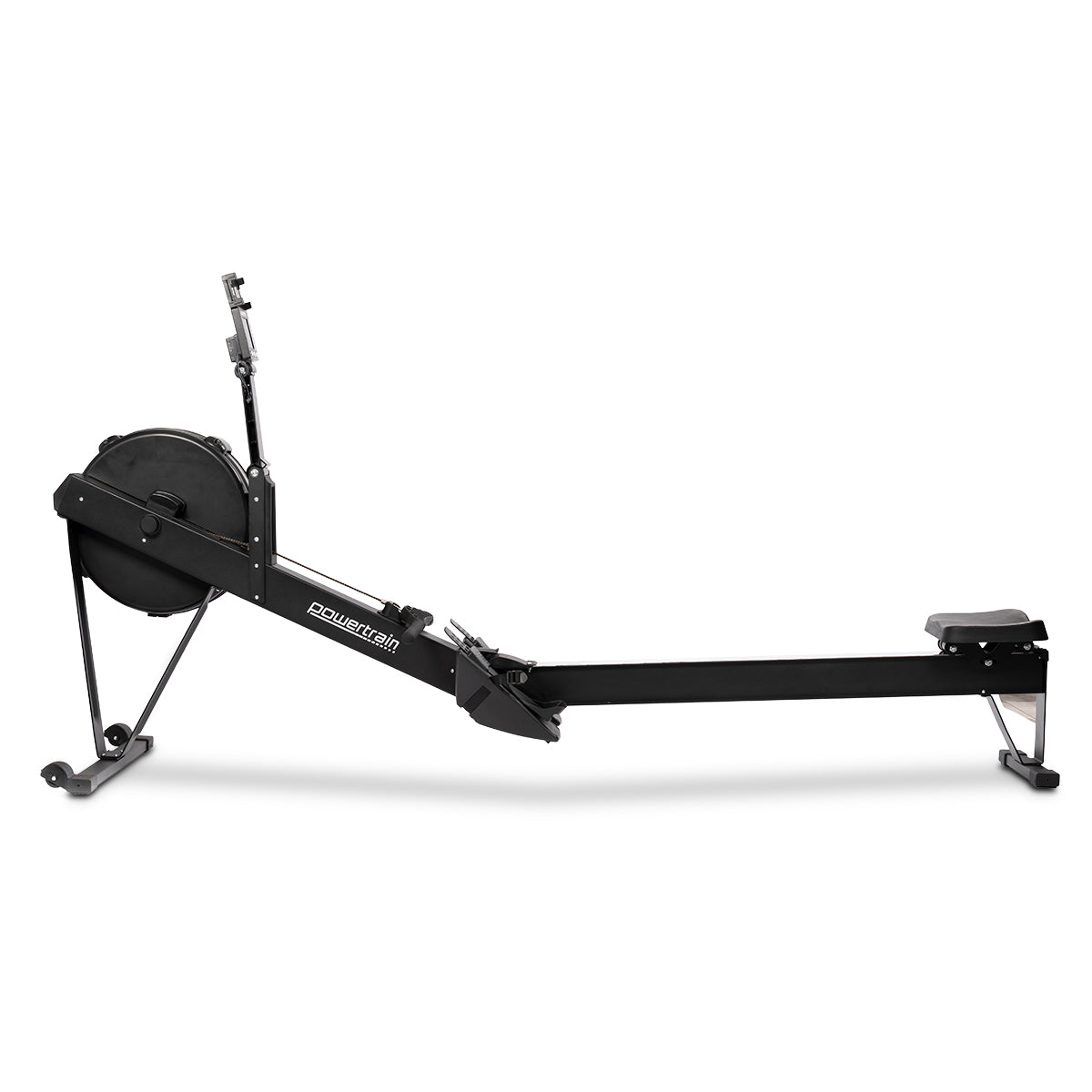Online Fitness Depot Powertrain Air Rowing Machine for home gym cardio, featuring adjustable resistance and ergonomic design.