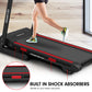 Foldable Powertrain K200 electric treadmill from Online Fitness Depot with digital display and running belt for home gym workouts.