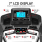 Powertrain K2000 treadmill with fan and auto incline, showing digital display and running deck for home fitness workouts