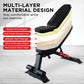 Adjustable Powertrain home gym dumbbell bench with padded seat and backrest for versatile strength training exercises.