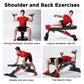 Adjustable Powertrain Home Gym Dumbbell Bench with padded seat, ideal for strength training and fitness workouts.