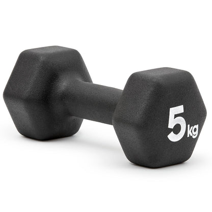 Pair of Adidas Hex Dumbbells for gym training and fitness workouts, with black handles and hex-shaped weights for weight lifting.