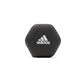 Pair of Adidas Hex Dumbbells for gym training and weight lifting, black fitness equipment for strength workouts