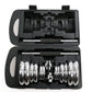 20kg York dumbbell set with weight plates and case, ideal for home gym strength training and fitness exercises.